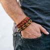 Men Braided Rope Bracelet Handmade Stackable Bracelets Versatile Wristband Durable Outdoor Survival Emergency Rescue Braclet