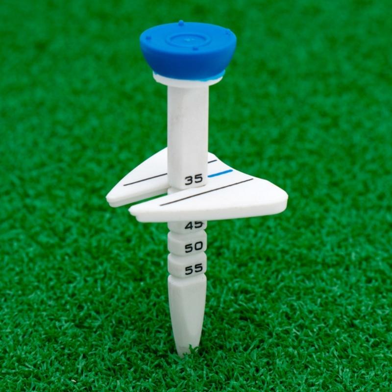 4pcs Plastic Golf Tees Height Adjustable Ball Tees Stable Golf Training Ball Tees Stand for Golfers Practice Accessories