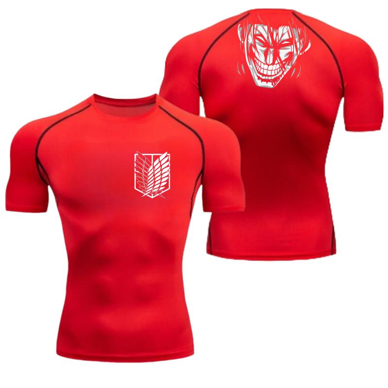 Wings of Freedom Graphic Compression Shirts Men Gym Workout Running Tshirt Summer Quick Dry Tees Tops Short Sleeve Rash Guard