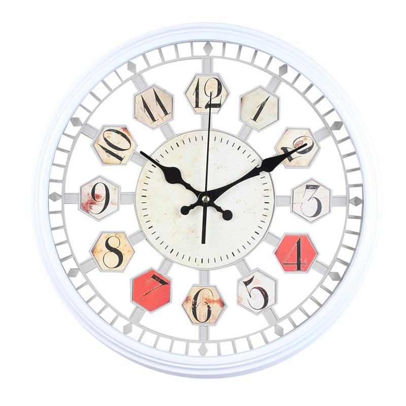 

Часы Креативные Маятниковые Часы Ретро Настенные Часы Модные Часы Часы для Украшения Гостиной Кварцевые Часы 38CM [retro gear wall clock] style 2