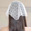 Embroidery Lace Scarf Hollow Out Hair Scarf Headband Vintage Foulard Bandana  for Women