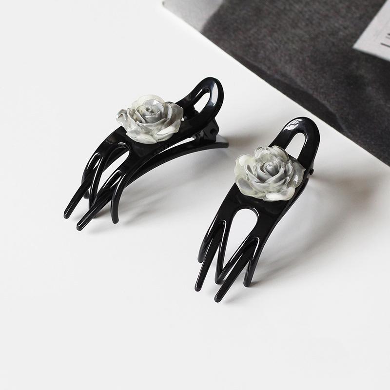Elegante Exquisite Kamelienblume Haarspange Schlichtes Temperament Tuscheblume Haarspange Fortgeschrittener Sinn Hinterkopfspange Haarschmuck