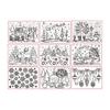 9 Sheets/set, Christmas Painting Template, Hollow Out, Christmas Poster, Graffiti Template, PET Hollow Out Template, Omission Board