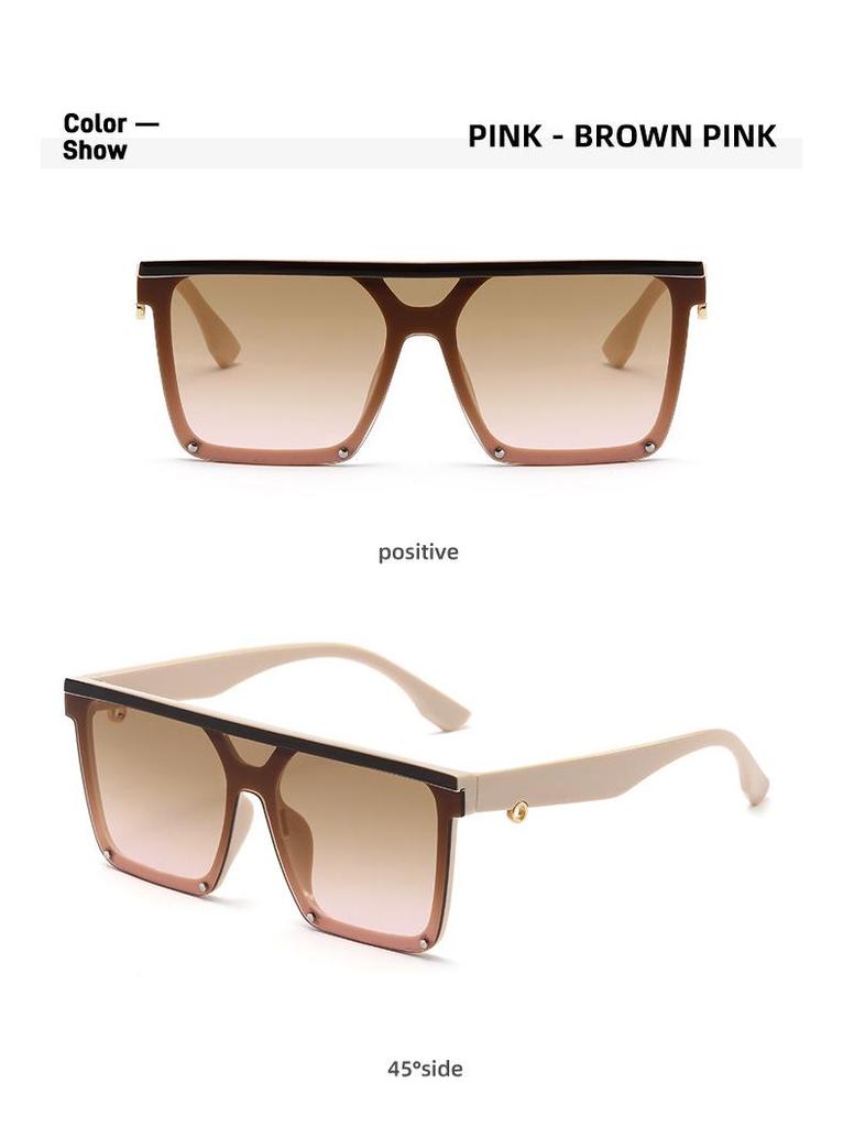Fashionable Large Square Frame Sunglasses: European & American Street Style with Luxury Design