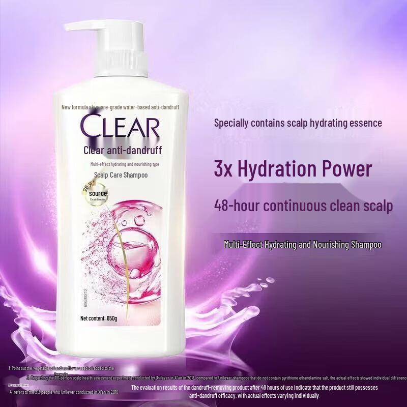 Clear Women s Anti-Dandruff Multi-Effect Moisturizing Shampoo 650g
