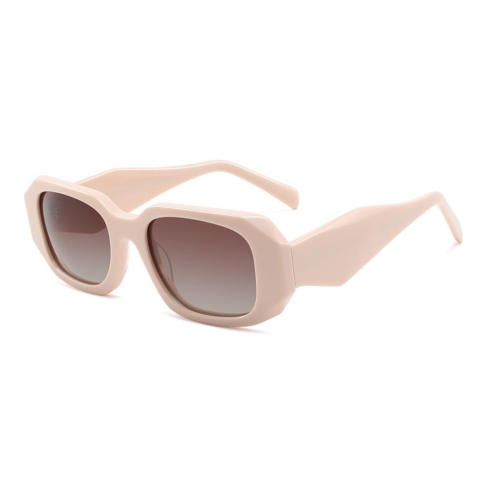 YH Personalized Small square Frame Sunshades Wide Leg Eyewear Irregular Square Acetate Sunglasses