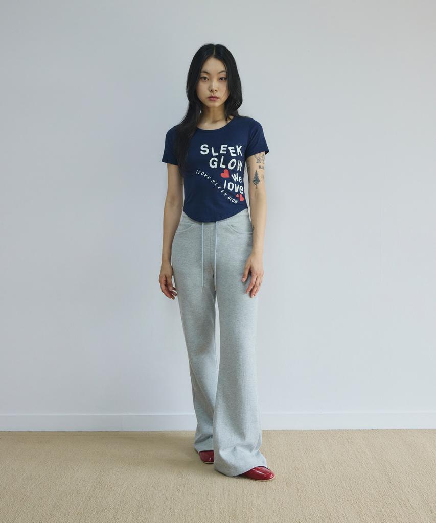 Seulliggeullou Bootcut Logo Training Pants [Gray]