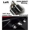 Left 63-89Mm Gloss Carbon Fiber Car Dual Pipe Exhaust Muffler Tip Cover H Style