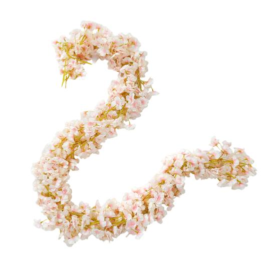70.8" Cherry Blossom Flowers Garland Artificial Pink Flower Vine Hanging Faux Silk Flower Garland for Home Wedding Garden Party Arch Decor