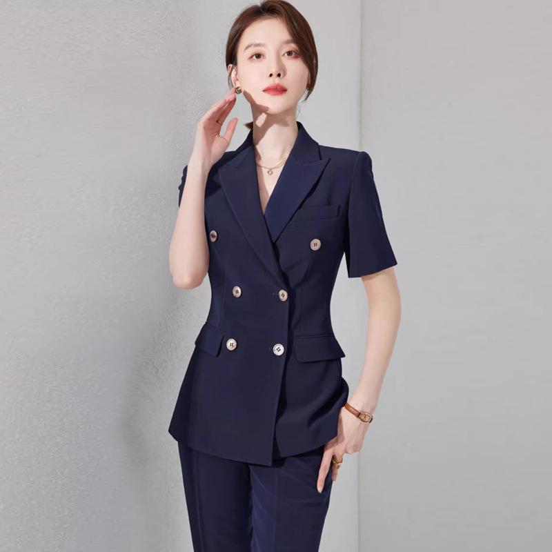 Aishangchen Women's Professional Summer Suit - High-End Formal Blazer and Hotel Manager Uniform