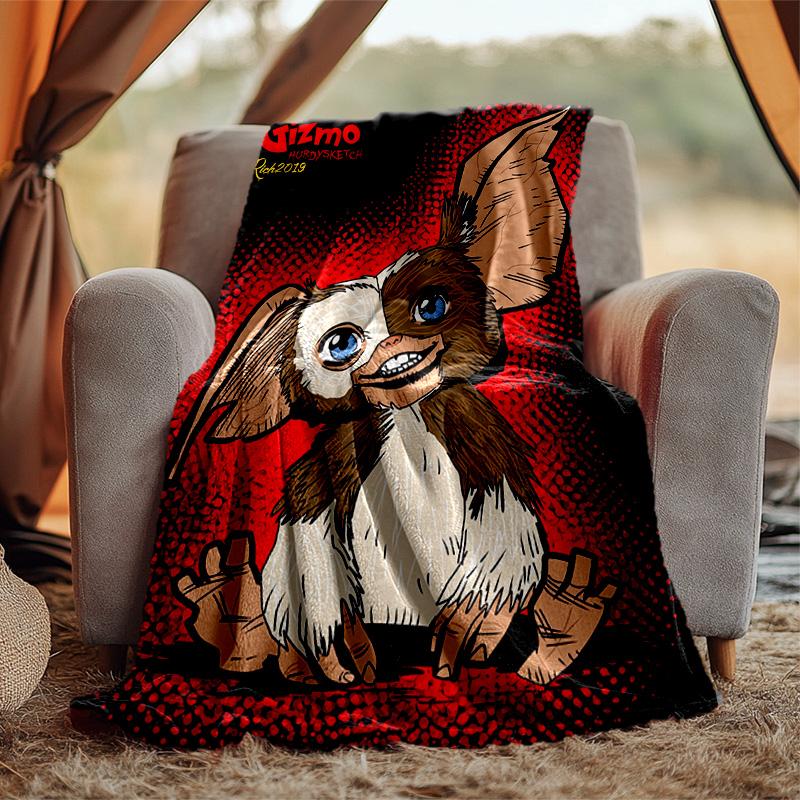 Gremlins Flannel Blanket Soft Warm All-Season Throw, Design for Camping, Car Travel, Hiking Sofa, Bed, Office Perfect Gift for Parties
