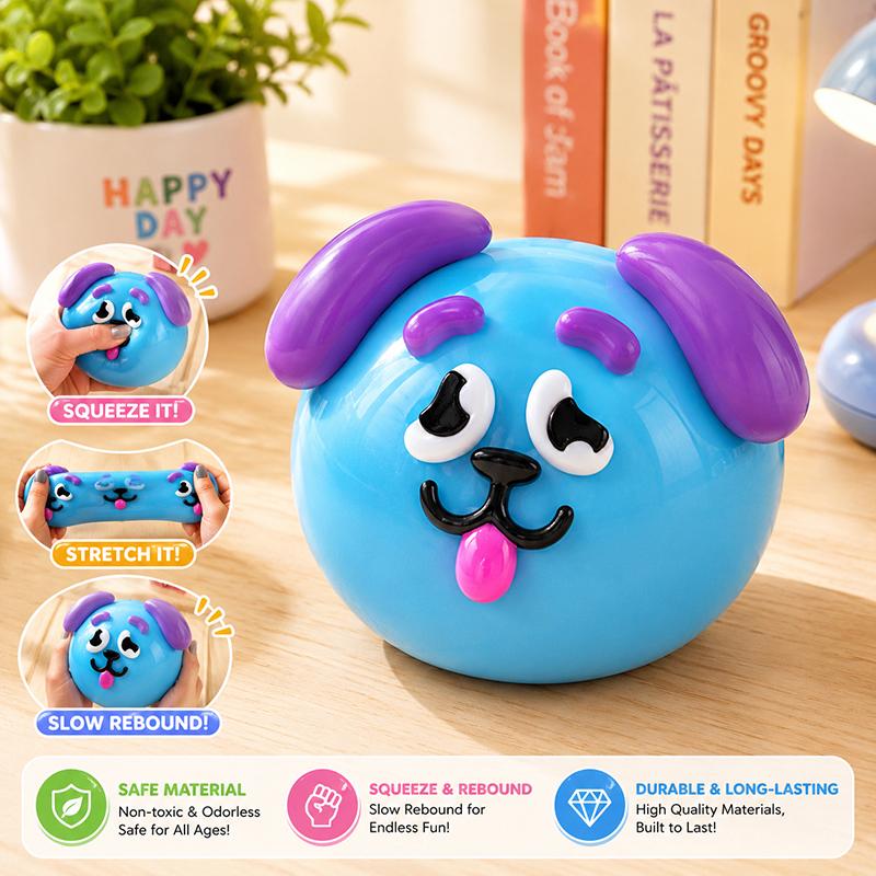 Hundef face swap Stressbälle Entlastung Schreibtischzubehör Für Kinder Erwachsene Hundeförmige Gesichtswechselnde Stressabbau Spielzeuge Stressabbau Ball