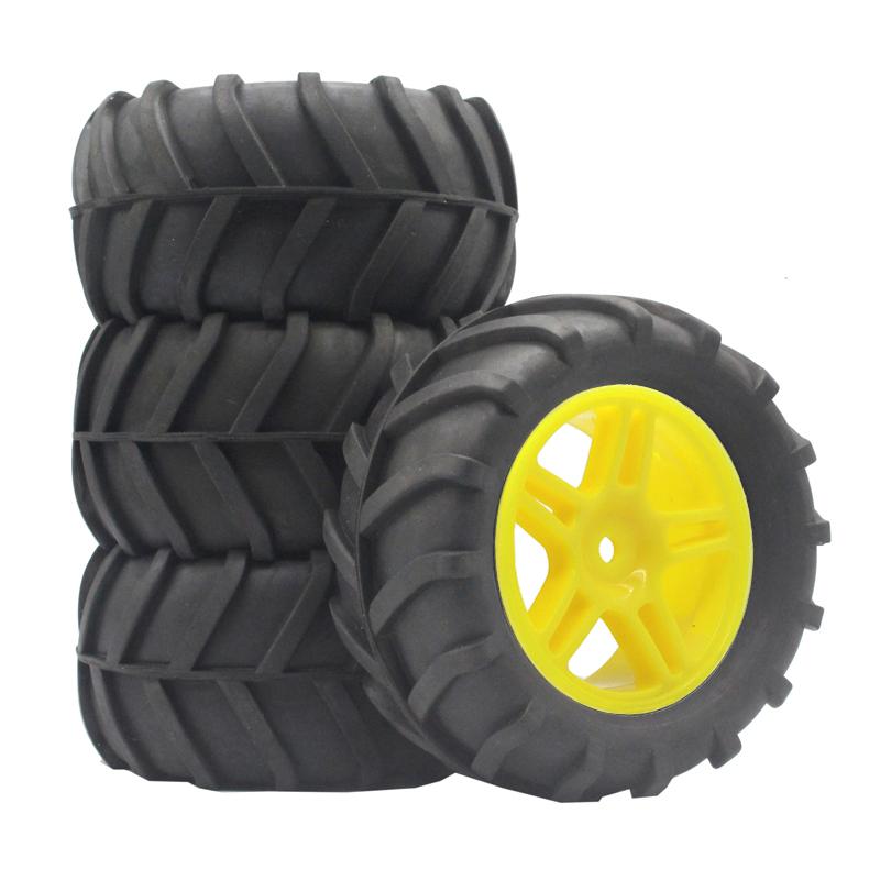 4PCS 85mm 12mm Hex Monster Truck Wheel Rubber Tires for SCY 16101 Pro 16102 Pro WLTOYS 144001 144010 1/16 Off-Road RC CarParts