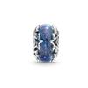 Pandora Blue Galaxy Glass Charm 925 Silver Beads Women's Blue 790015C00