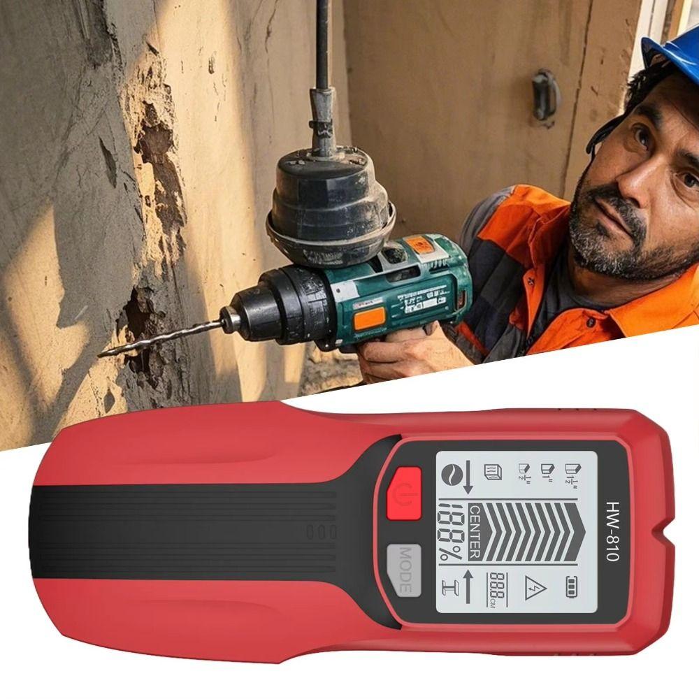 High Accuracy 6-in-1 Stud Finder AC Cable Wires Depth Tracker Wood Stud Detection
