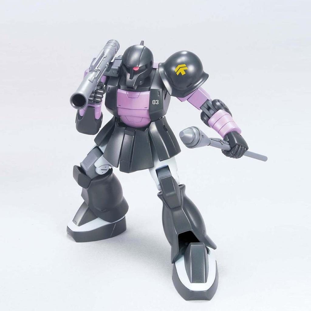 BANDAI SPIRITS HGUC Mobile Suit Gundam Zaku I Scale Plastic Model Kit (Black Tri-Stars Specification) 1/144 Pre-Colored