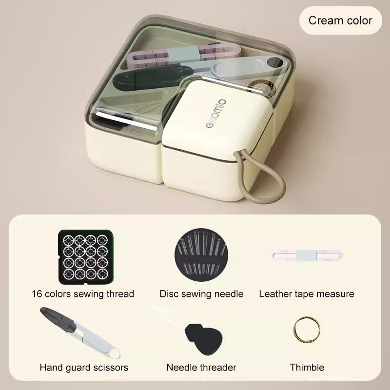 Sewing Box Set Portable and Multifunctional Hand Sewing Storage Box Mini Travel Household Sewing Box Set Sewing Kit