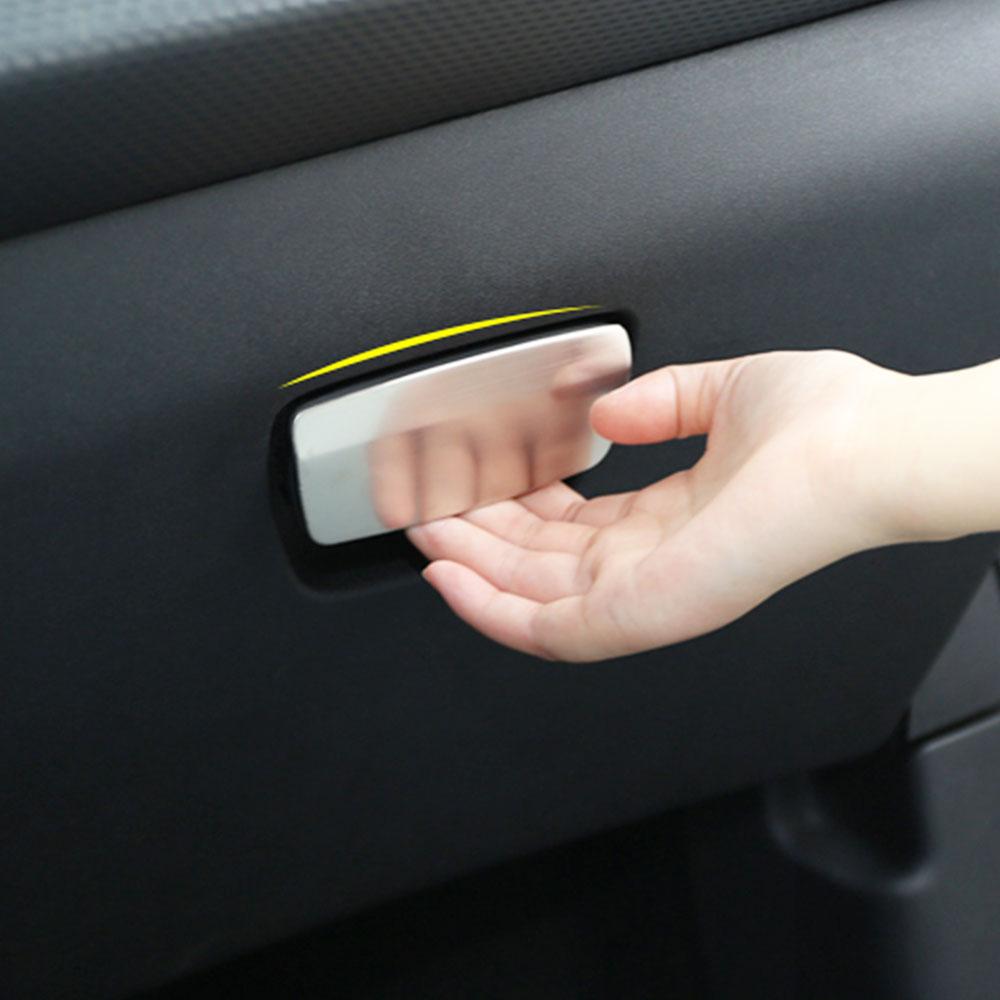 Stainless Steel Car Glove Box Handle Cover for Peugeot 2008 208 2014 - 2019 Glovebox Handle Decoration Trim Sticker Accessories