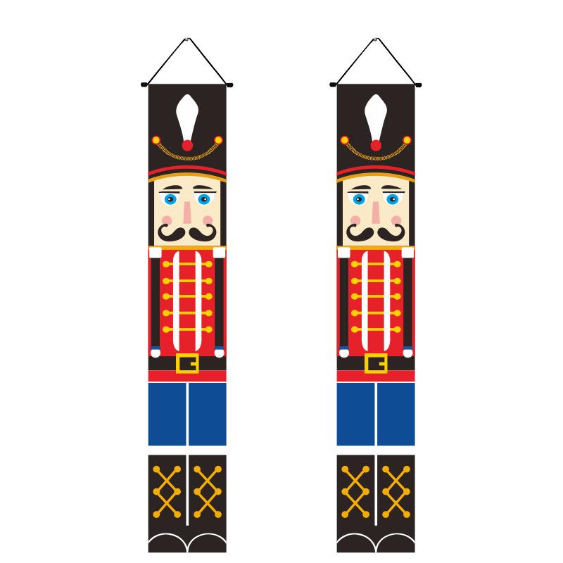 2025 New Year Ivenf Christmas Decoration Banner Hanging Outdoor Courtyard Front Porch Door Sign Set Christmas Home Decorations