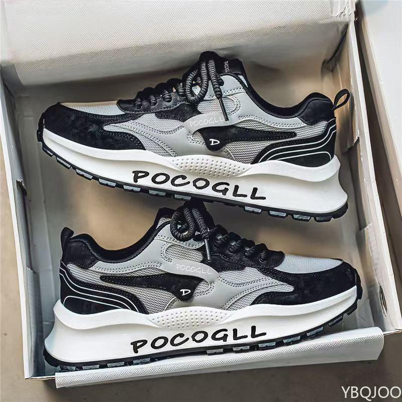 Fashion Summer lightweight breathable sports shoes fashionable versatile mesh sneakers leisure height increasing retro men's shoes