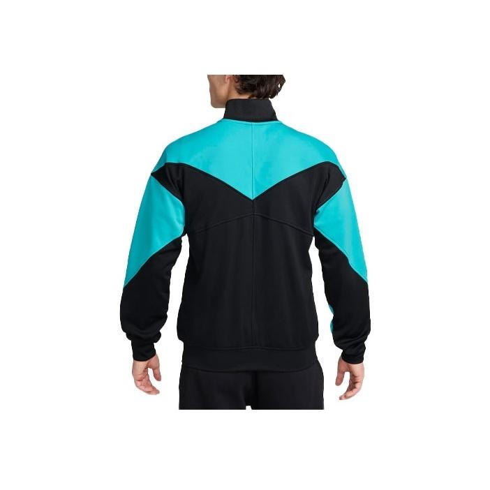 Nike Color Block Loose Fit Football Sports Stand Collar Long Sleeve Jacket Men Jacket Black FJ2912-010