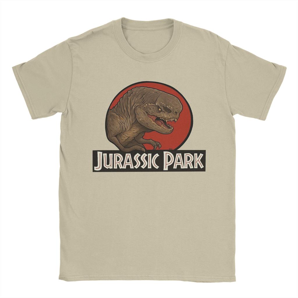 Men's T-Shirts D-Rex Jurassic Park Dinosaur Vintage 100% Cotton Tee Shirt Short Sleeve  T Shirts Crewneck Clothing Gift Idea