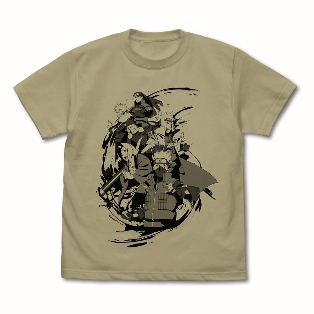 COSPA NARUTO Shippuden Hokage SAND Size L [Official] T-Shirt, KHAKI,