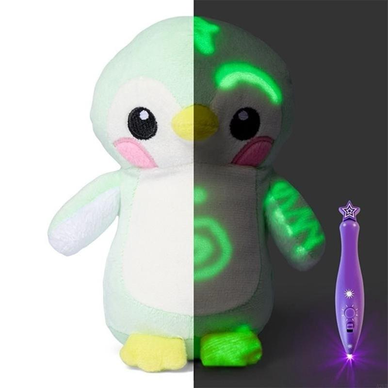 Glowende Pluche Speelgoed Zacht Dier Voor Kinderen Met Nachtlampje Als Slaapmaatje En Reisgenoot A2UB