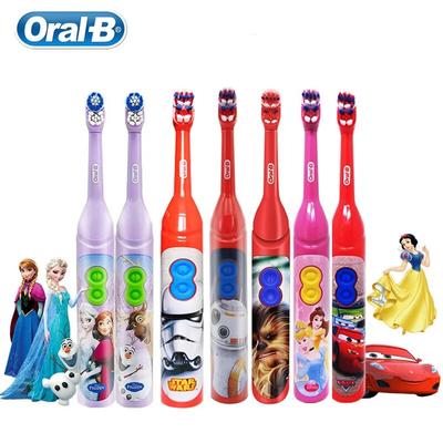 Oral B Kinderzahnbürste, rotierender Bürstenkopf, weiche Borsten, sanfte Mundreinigung, AA-Batteriebetrieb, elektrische Zahnbürste für Kinder ab 3 Jahren