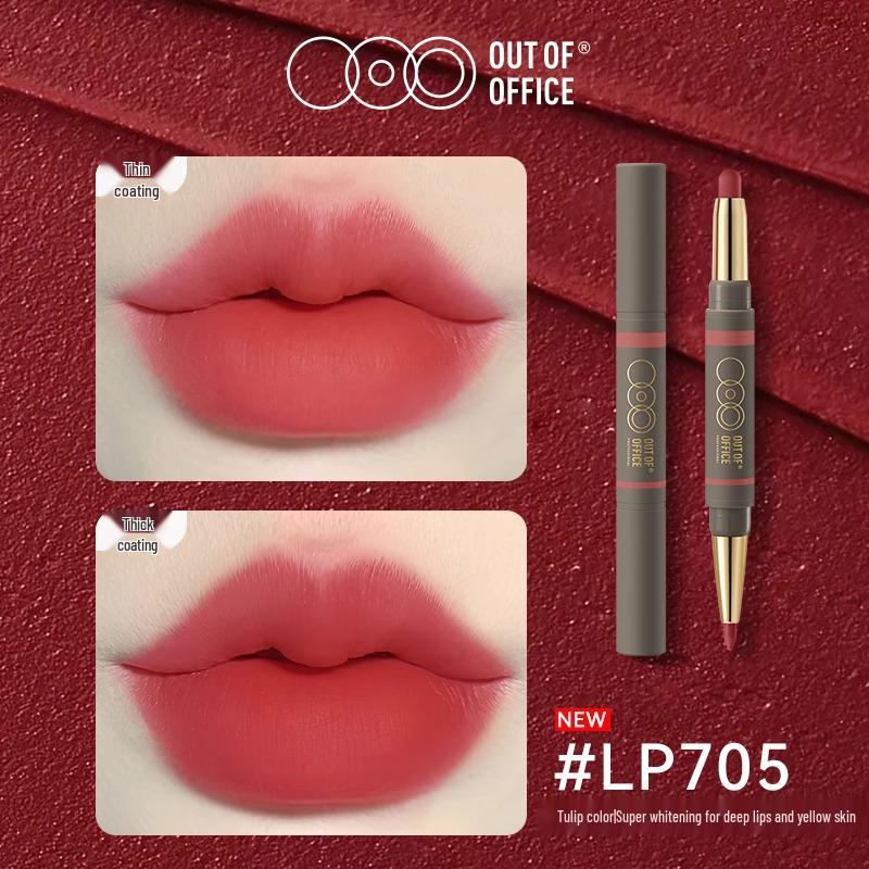 

OUTOFOFFICE Double-Ended Lip Duo: Mist Dudu Liner & Plumping Nude Lipstick Pen 1g + 300mg