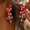 2025 Trendy European and American Autumn/Winter Handmade Rice Bead Earrings for Women