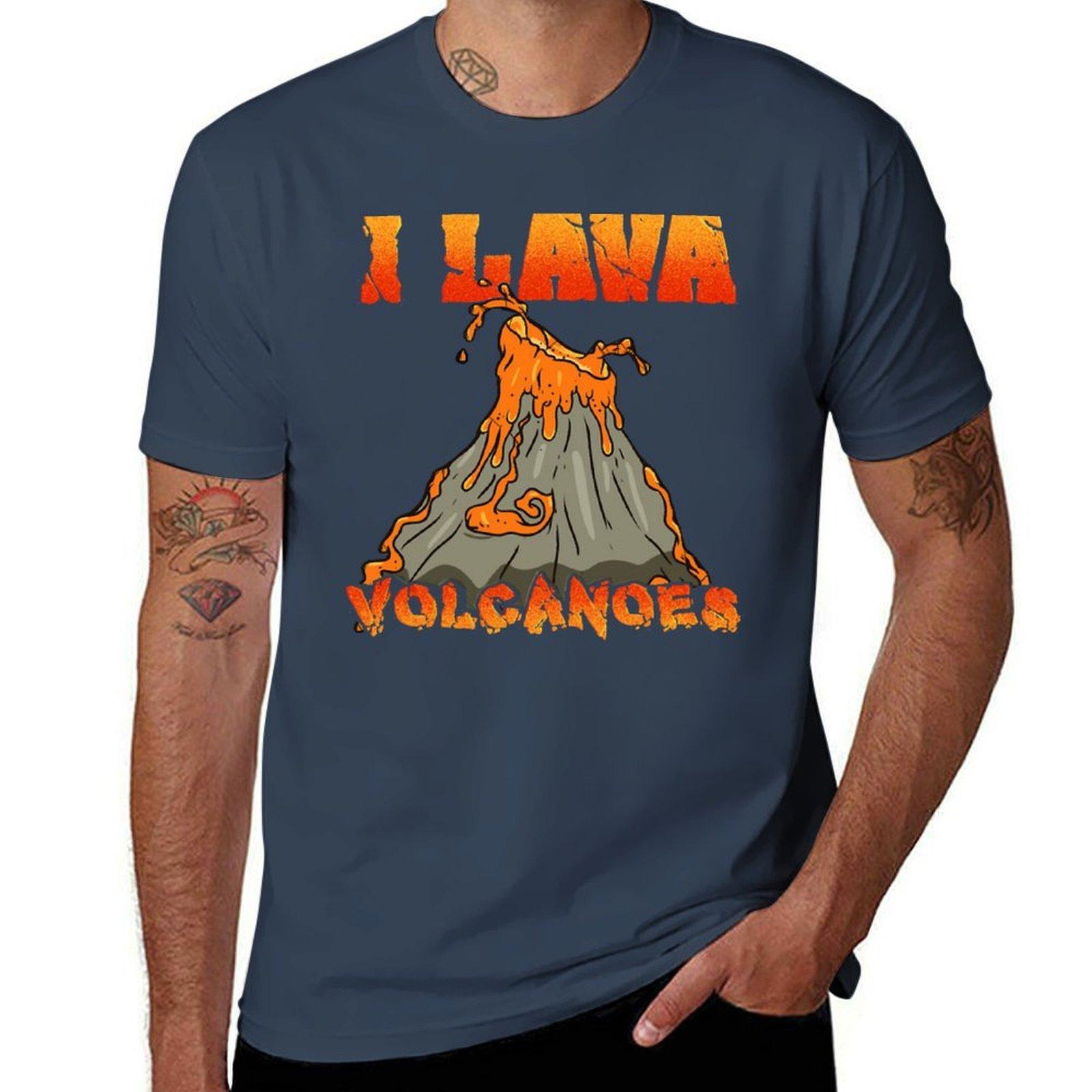 I Lava Volcanoes Tshirt Festive Simple Tshirt S
