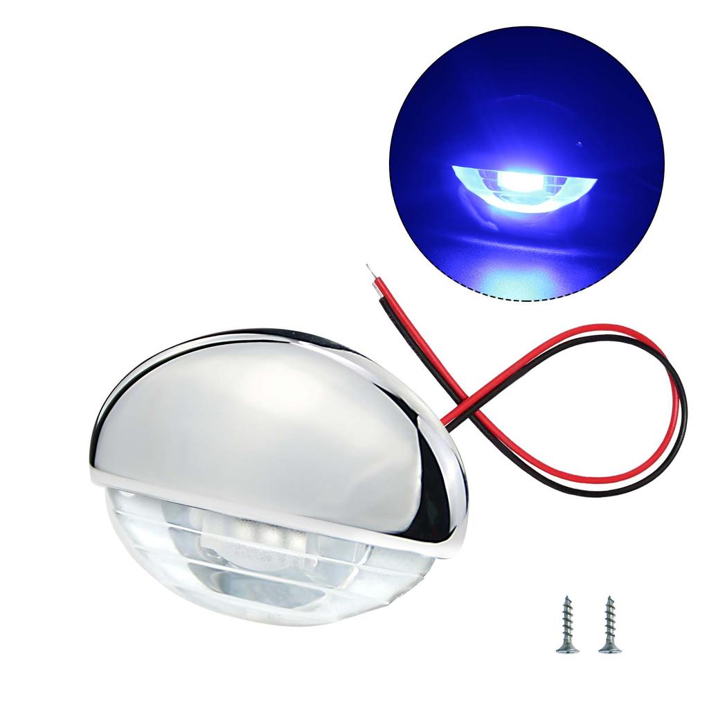 10PCS Marine Blue Courtesy Lights For Boats Step Lights Stair Light Accent Utility Lighting Cabin Deck Flush Mounted