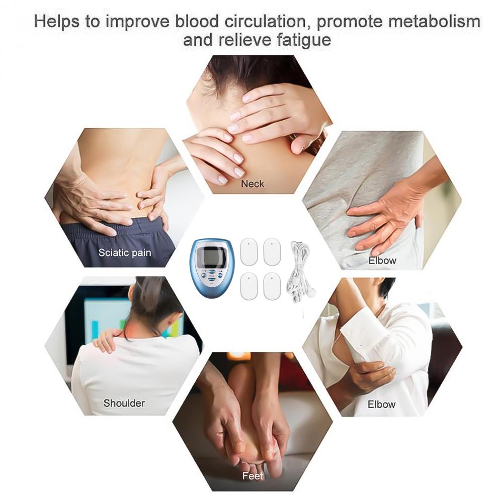 Cyfrowy Masażer Elektryczny Wysokiej Jakości Elektryczny Cyfrowy TENS Maszyna do Terapii Fitness Masażer Całego Ciała Uśmierzanie Bólu Praktyczny