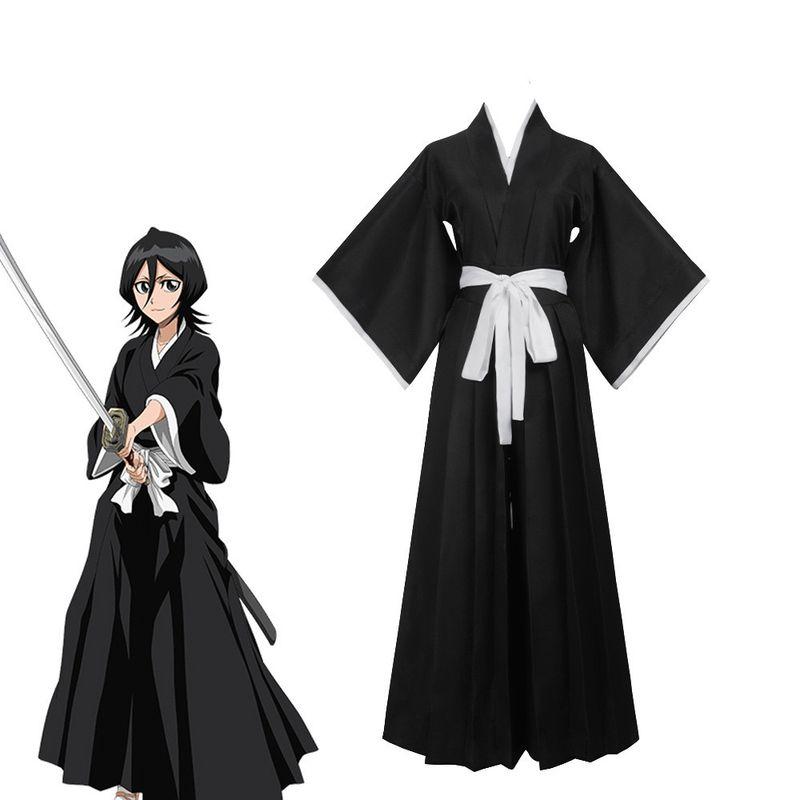 100.00kg Death Rukia Kuchiki Cos Costume Kimono Anime Export Oversize Women's Clothing Christmas Halloween Slim Looking