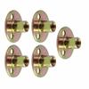 5 Pcs T Nut Flange 3 Hole Galvanized Iron Furniture Fixing Tee Round Base NutM10