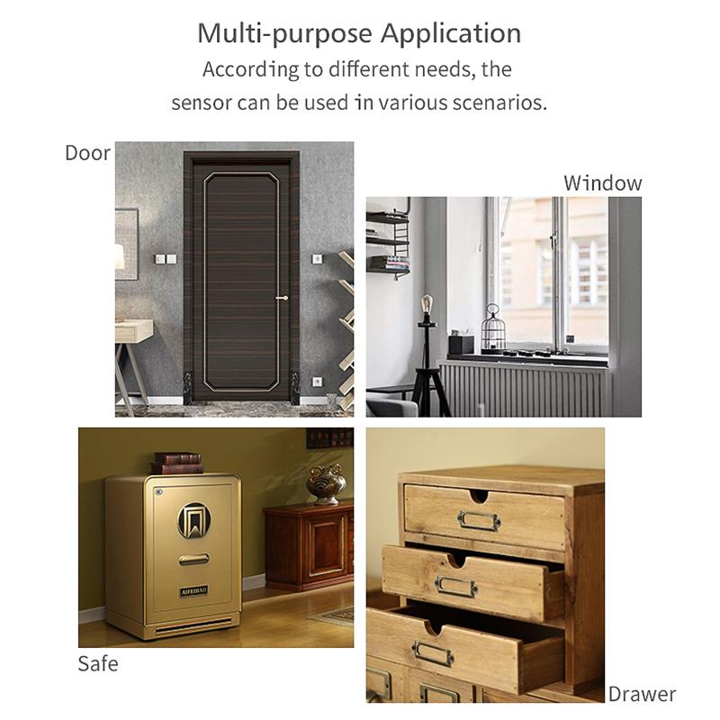 Tuya WiFi Door Sensor Close Open Window Detector Smart Life APP Remote Control Notification Home Security Alarm For Alexa Google