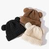Thickened Snow Beanies Cap Bear Ear Hat Scarf Set Casual Winter Balaclava  Neck Warmer