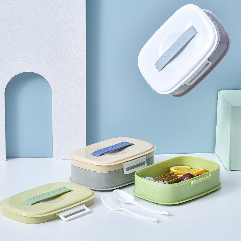 Stainless steel Lunch Box With Tableware Children's Lunch Box Portable Bento Box Microwavable Food Containers