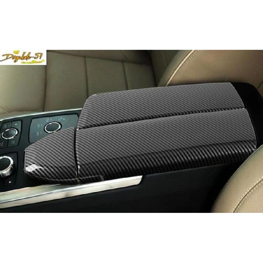 For Benz GL ML 2012-2015 3PCS Carbon fiber Console Armrest Box Panel Cover