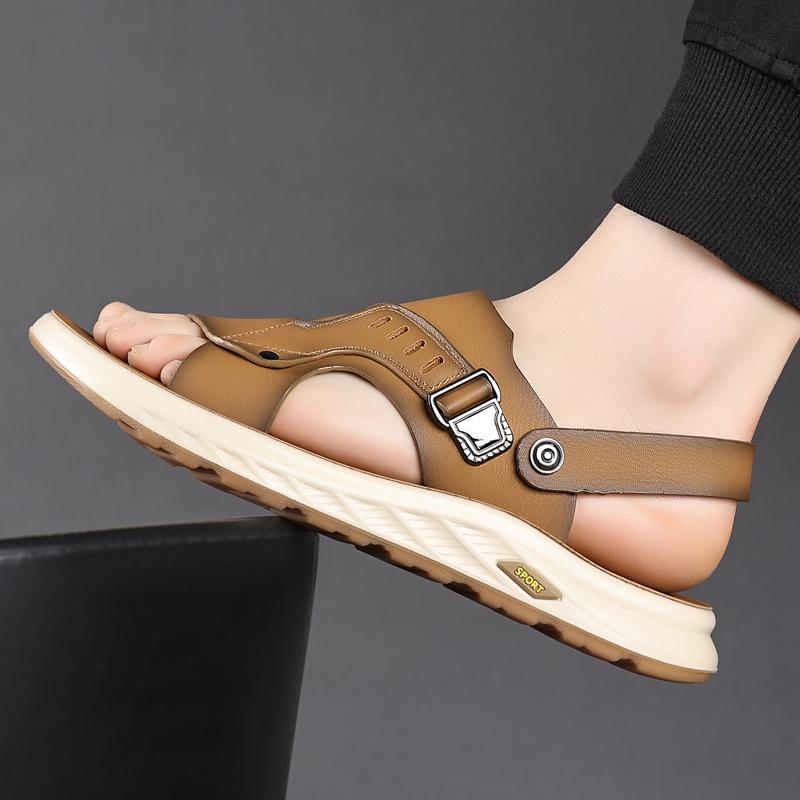 Fashion Men's Slippers Summer New Sandals Light Adult Thick-soled Beach Shoes Non-slip Open-toe Sandals for Outdoor