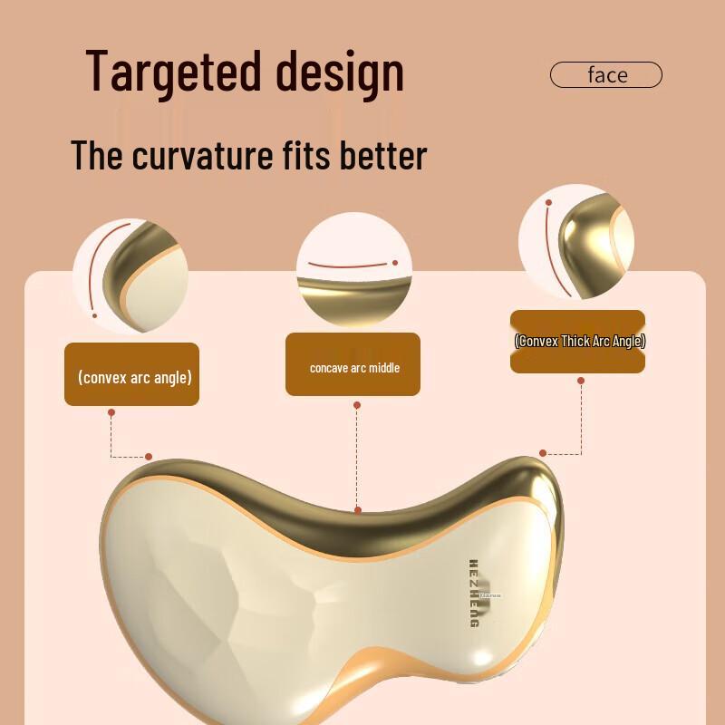 HeZheng Mini Electric Facial Gua Sha Massager with EMS and Hot Compress