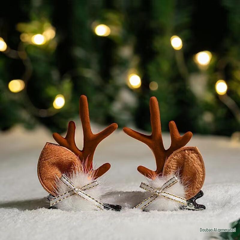 Christmas Reindeer Antler Hair Accessories 4-Pack