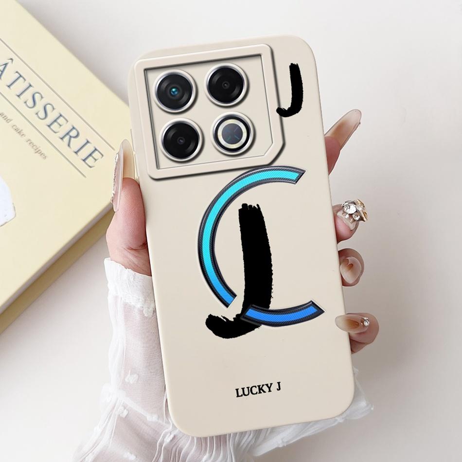 For Infinix GT 20 Pro X6871 Lucky Initial Letter Phone Case For Infinix GT20 Pro 5G Soft Silicone Shockproof Cases