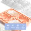 Bear-Shaped Silicone Ice Cube Tray with Lid Food-Grade Easy-Release Mold Leak-Proof Stackable Ice Cube Maker Home Bar Essential