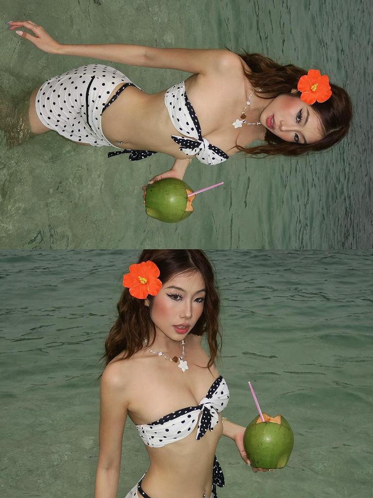 Women's Polka Dot Spicy Girl Bikini: Split Skirt Style, Sexy Tummy Coverage, Slimming, Vacation Beachwear