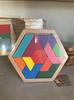 Hexagonal Wooden Geometric Puzzle Blocks for Kids 