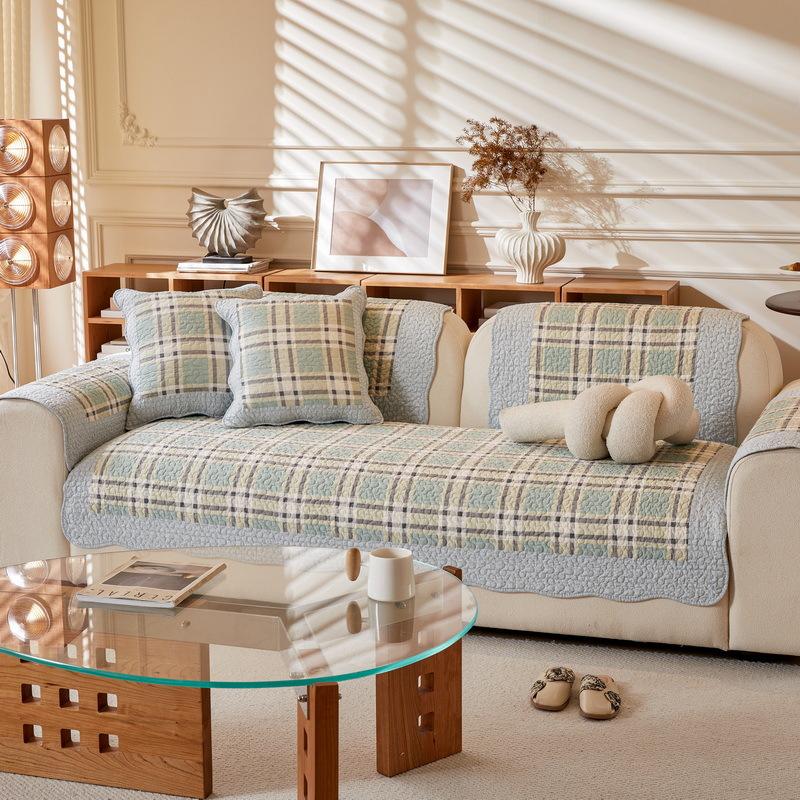 Modern Simple Pastoral Sofa Cushion, Four-Season Universal Fabric Non-Slip Sofa Cover  New Sofa Cushion