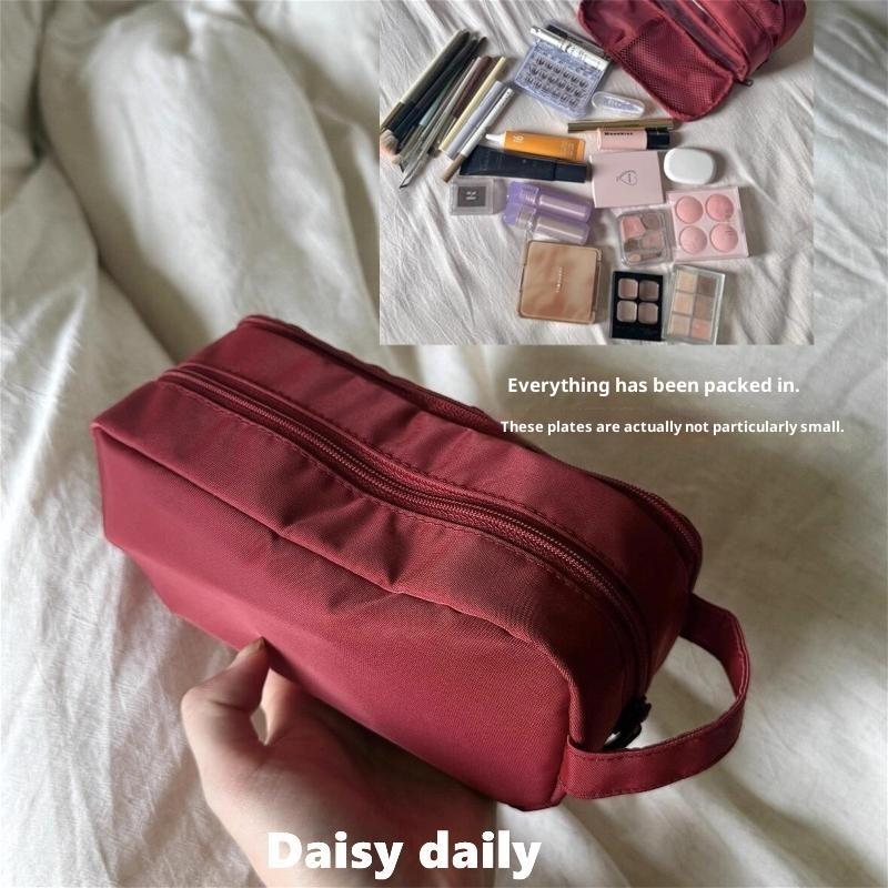 Double Layer Cosmetic Bag Travel Makeup Organizer Large Capacity Toiletry Bag Multifunction Pencil Case Brush Holder