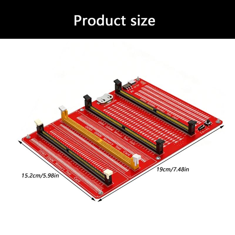 Professional DDR3 DDR4 DDR5 Memory Tester Type C and Cell Battery Power Supply For Quick Diagnosis And Reliables Work